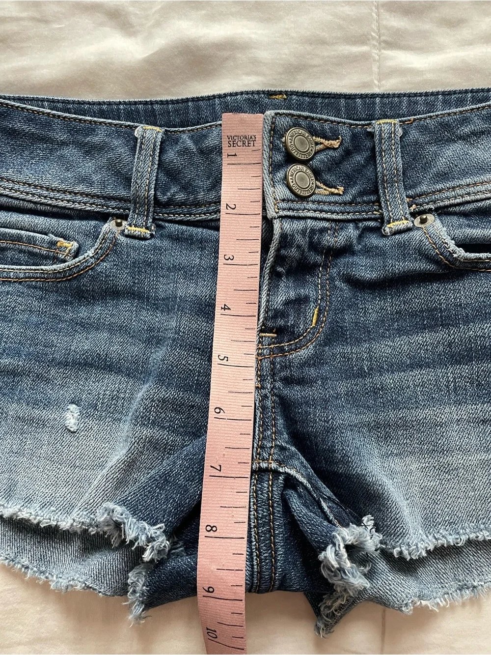 American Eagle Y2K Low Rise Micro Mini Denim Shorts 4 2000s Preppy Cute Casual